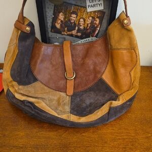 Lucky Brand Multicolor Patchwork Hobo Bag